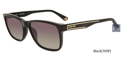 Black (700P) Police SPLB40N Sunglasses.