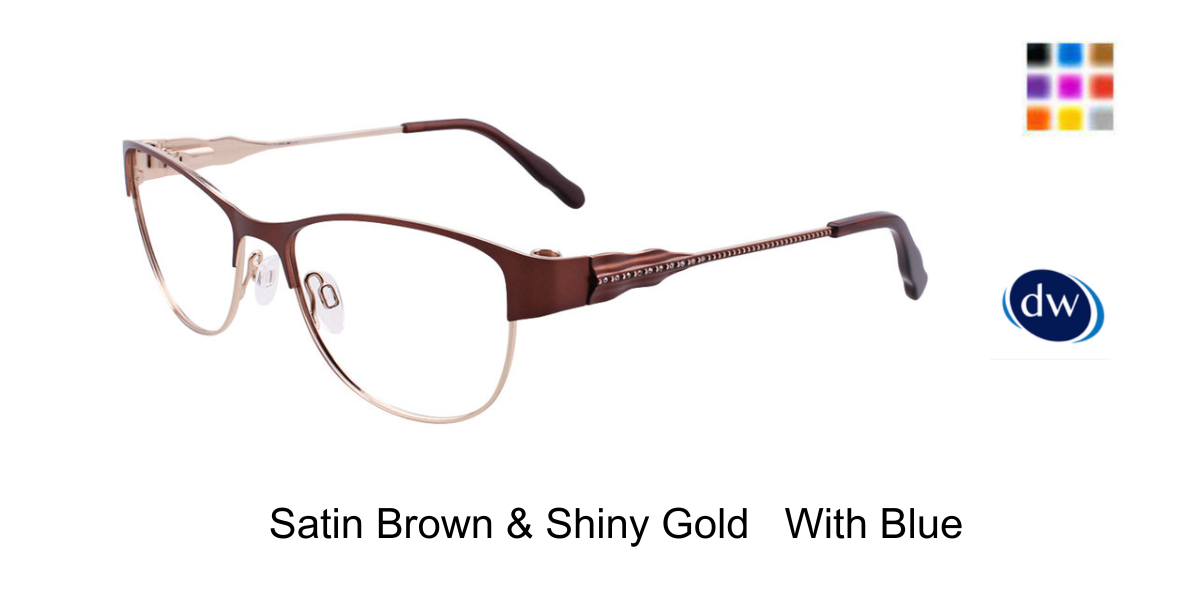 Satin Brown Shiny Gold With Blue