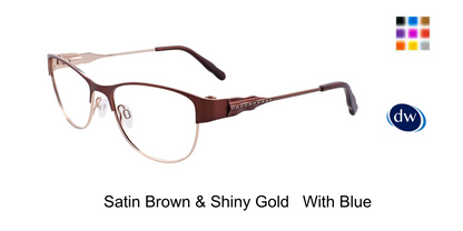 Satin Brown Shiny Gold With Blue