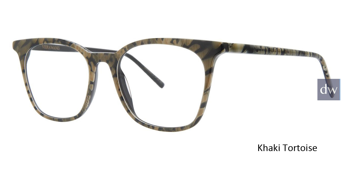 Khaki Tortoise Vera Wang V587 Eyeglasses.