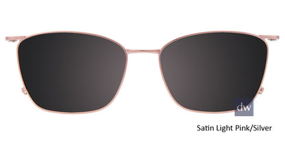 Satin Light Pink Silver Clip-On