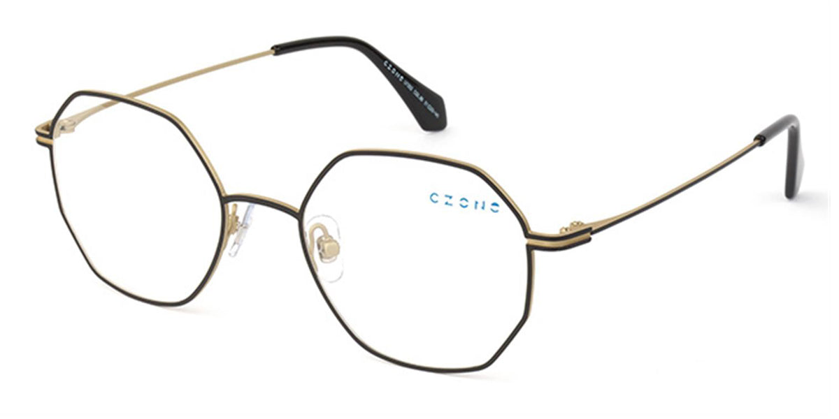 Black/Gold C-Zone U1202 Eyeglasses.