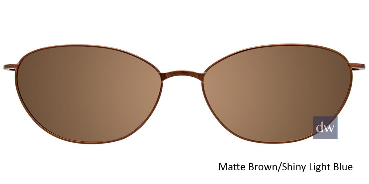 Matte Brown Shiny Light Blue Clip-On