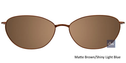 Matte Brown Shiny Light Blue Clip-On