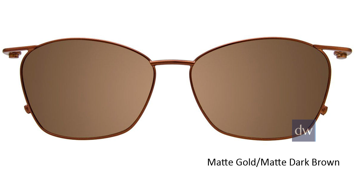 Matte Gold Matte Dark Brown Clip-On