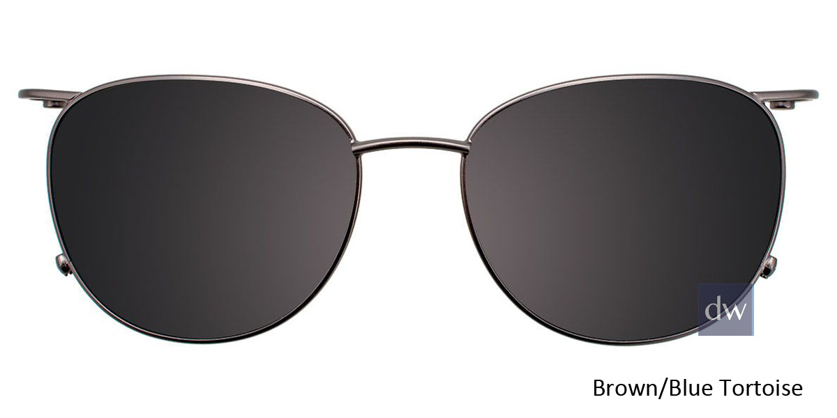 Brown Blue Tortoise Clip-On