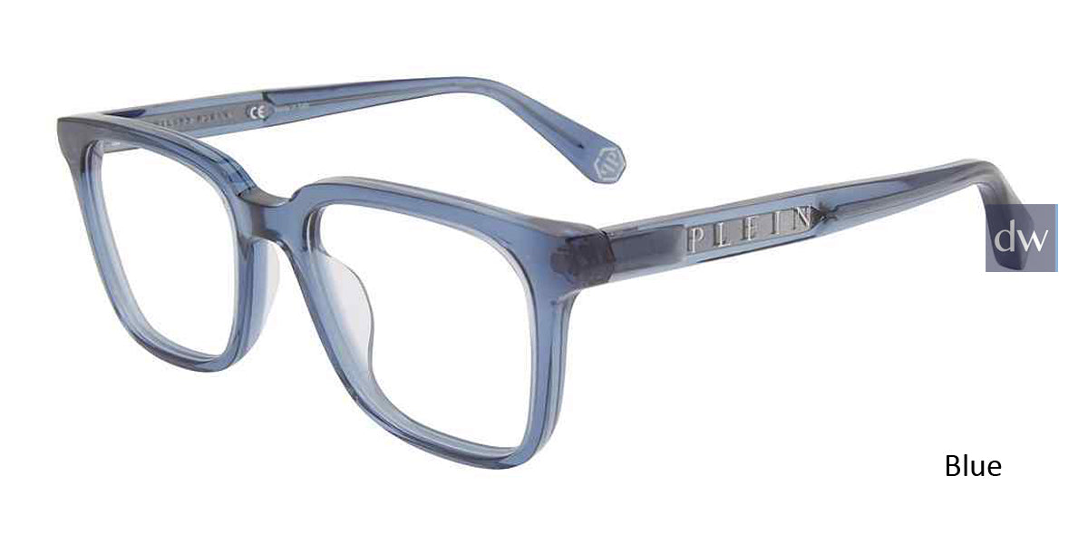 Blue Philipp Plein VPP015M Eyeglasses.