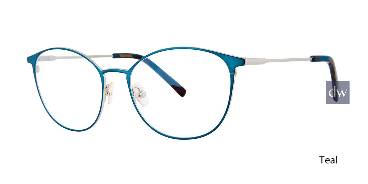 Teal Vera Wang V564 Eyeglasses.