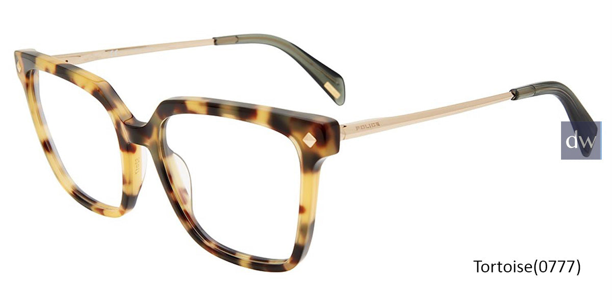 Tortoise (0777) Police VPLD26 Eyeglasses.