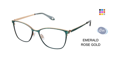 FYSH F-3712 Eyeglasses Emerald Rose Gold
