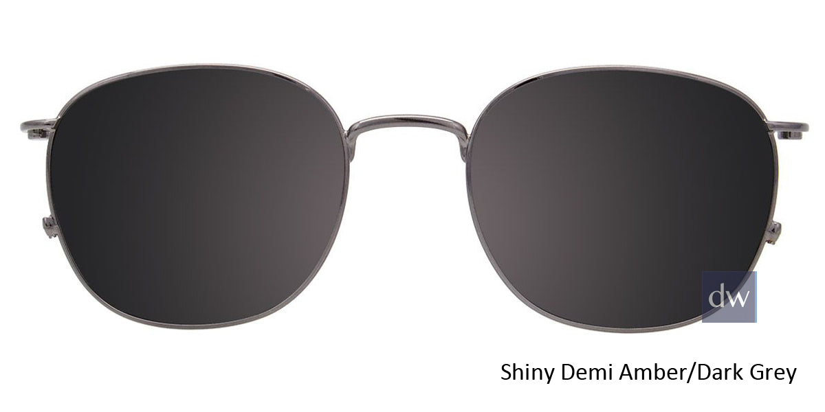 Shiny Demi Amber Dark Grey Clip-On