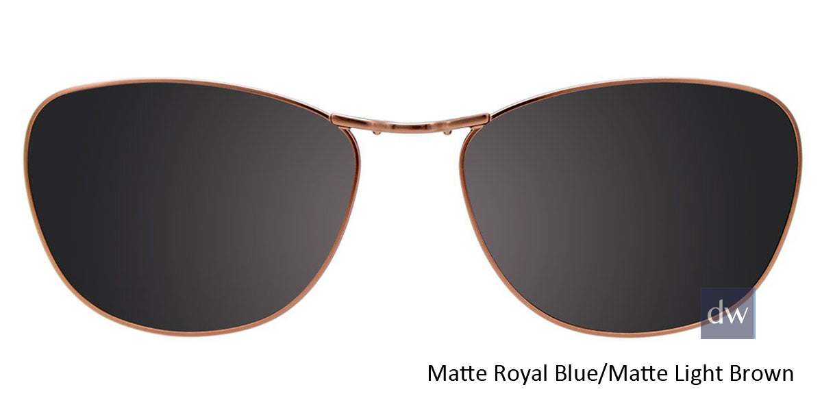 Matte Royal Blue Matte Light Brown Clip-On