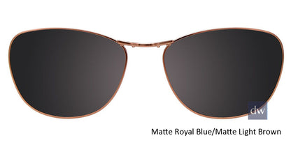 Matte Royal Blue Matte Light Brown Clip-On