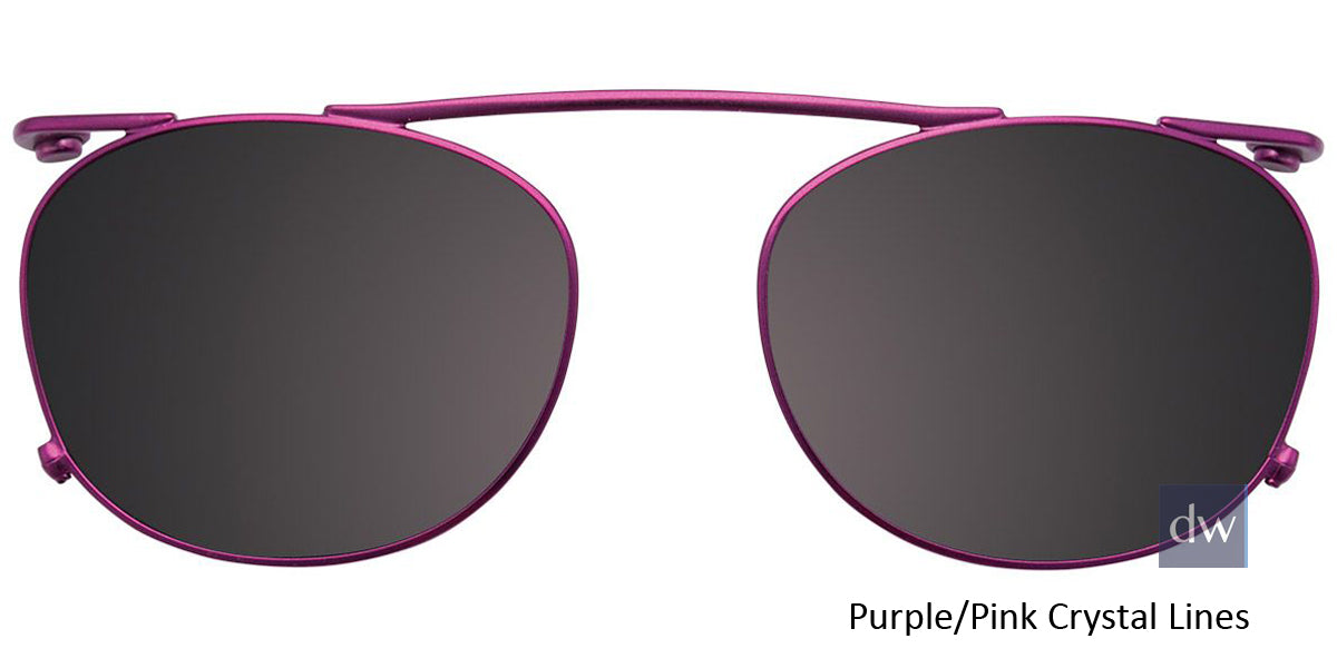 Purple Pink Crystal Lines Clip-On