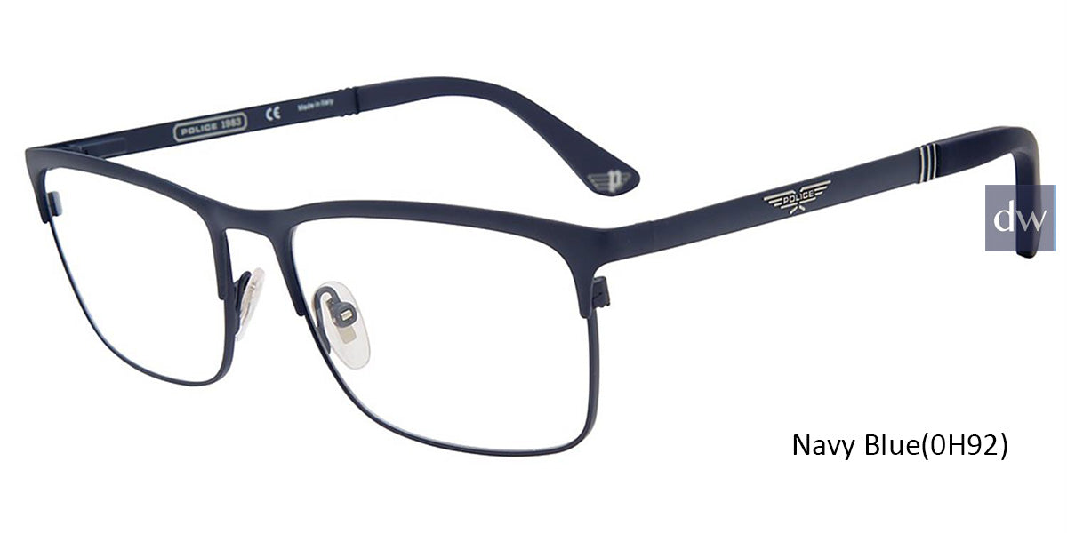 Navy Blue (0H92) Police VPLA47 Eyeglasses.