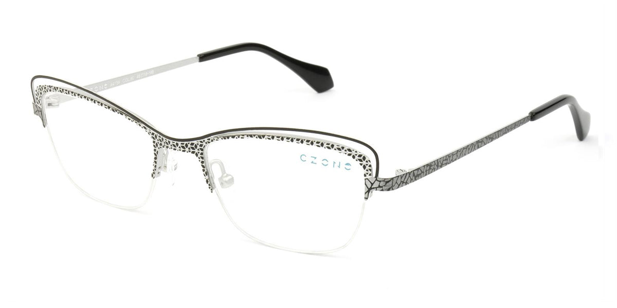 Black/Silver C-Zone A4134 Eyeglasses - Teenager