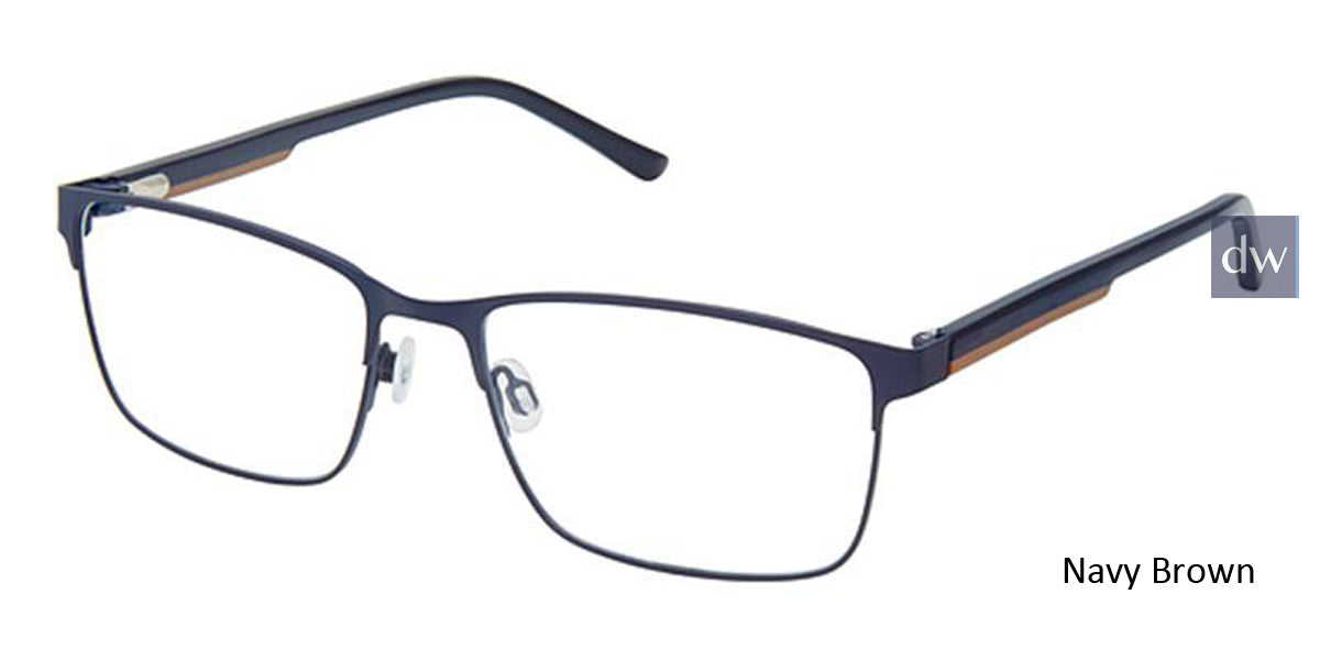 Navy Brown Superflex SF-564 Eyeglasses.