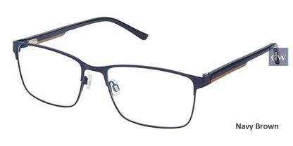 Navy Brown Superflex SF-564 Eyeglasses.