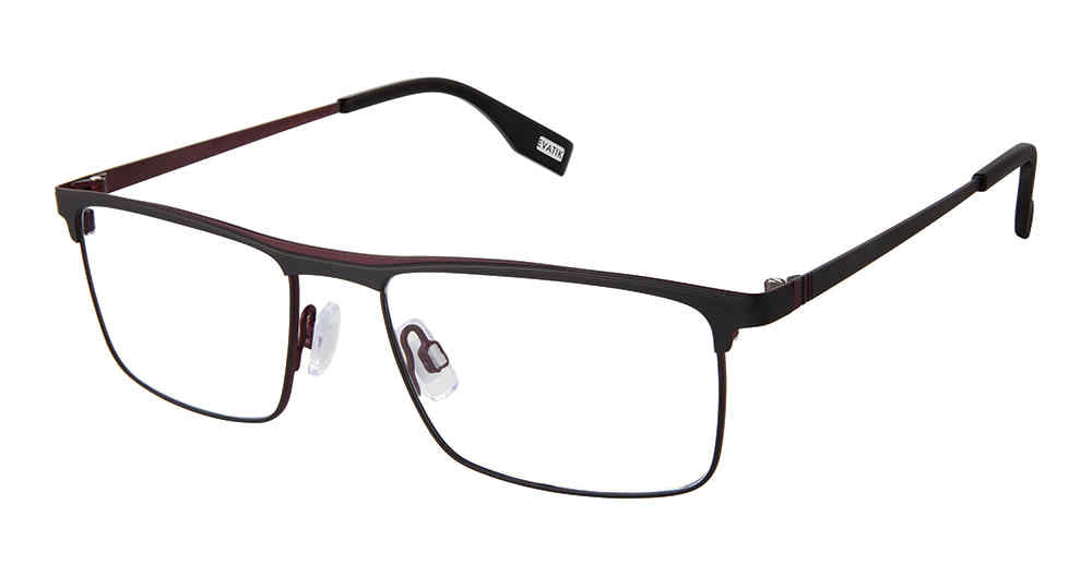 Evatik E-9257 Eyeglasses Black Plum