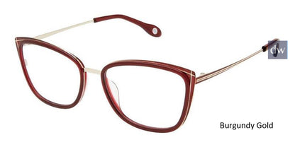 Burgundy Gold Fysh 3666 Eyeglasses.