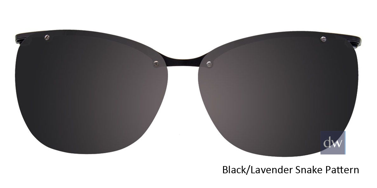 Black Lavender Snake Pattern Clip-On