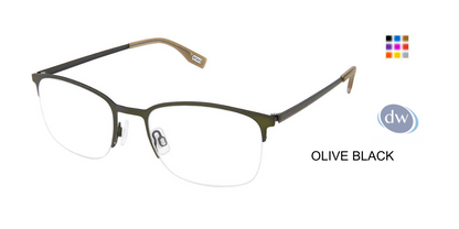 EVATIK E-9234 Eyeglasses OLIVE BLACK