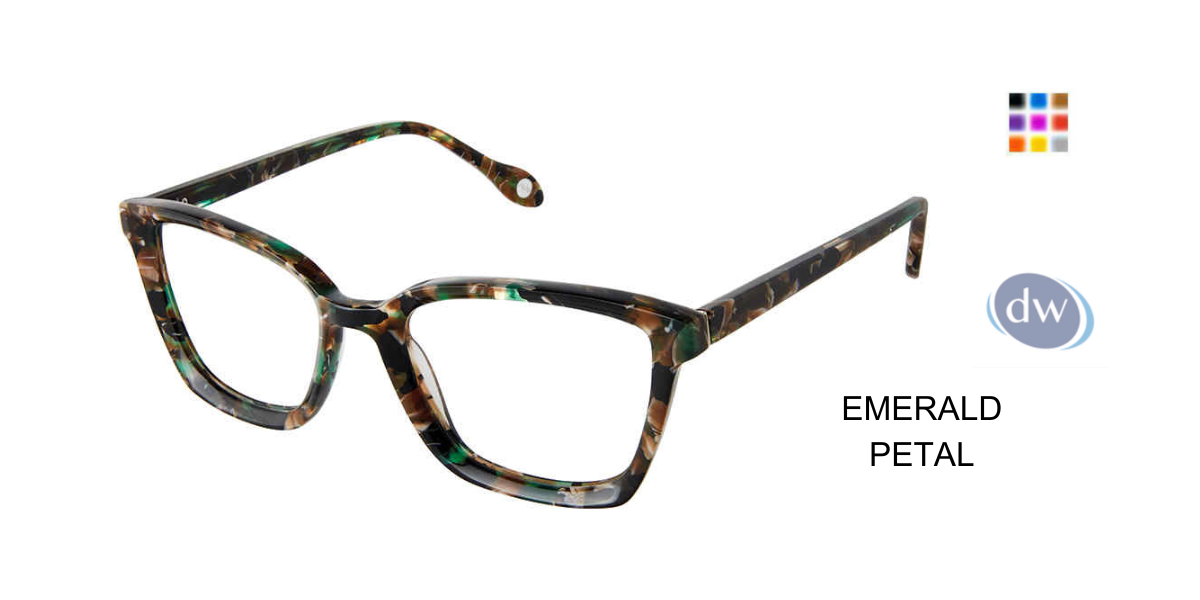 FYSH F-3708 Eyeglasses Emerald Petal