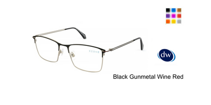 Black Gunmetal Wine Red