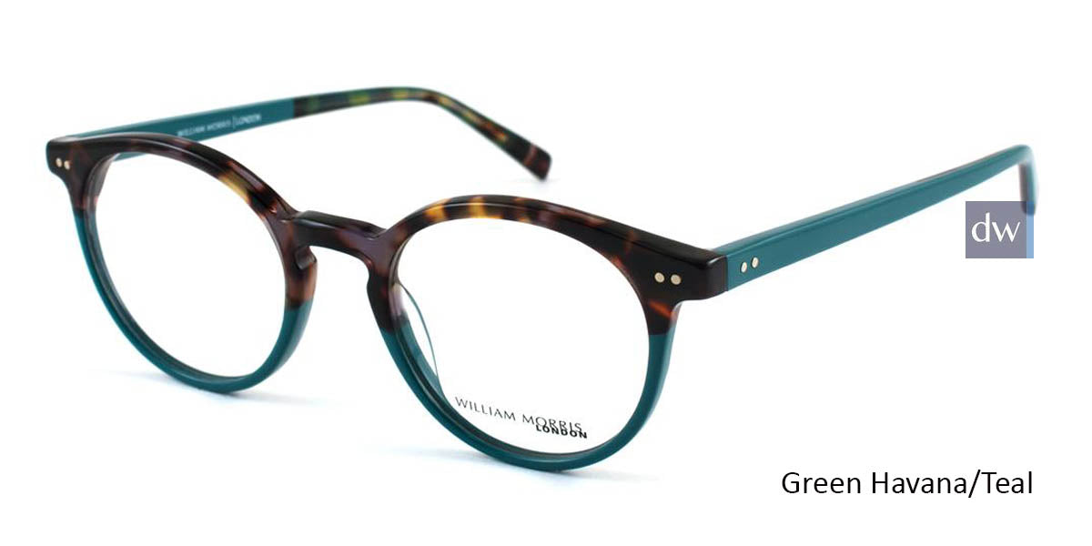 Green Havana/Teal William Morris London WM50018 Eyeglasses- Teenager.