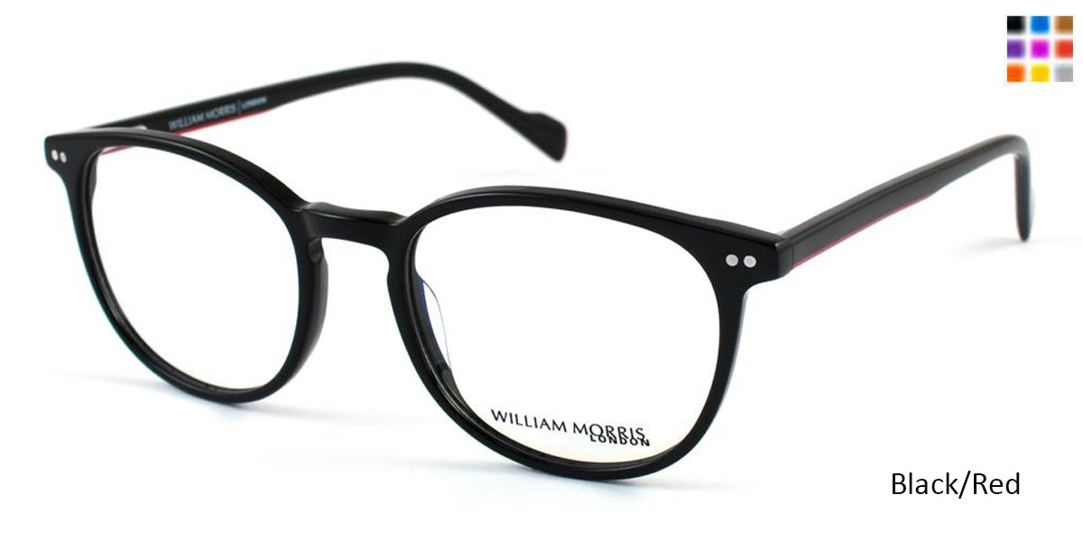 Black/Red William Morris London WM50025 Eyeglasses.