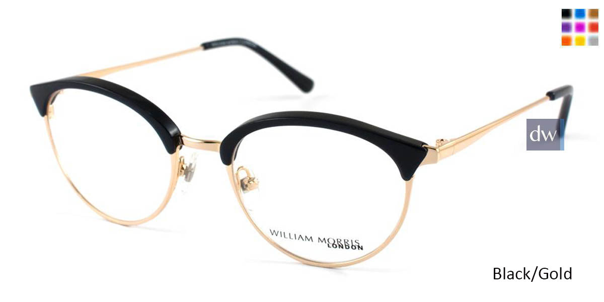 Black/Gold William Morris London WM50055 Eyeglasses.