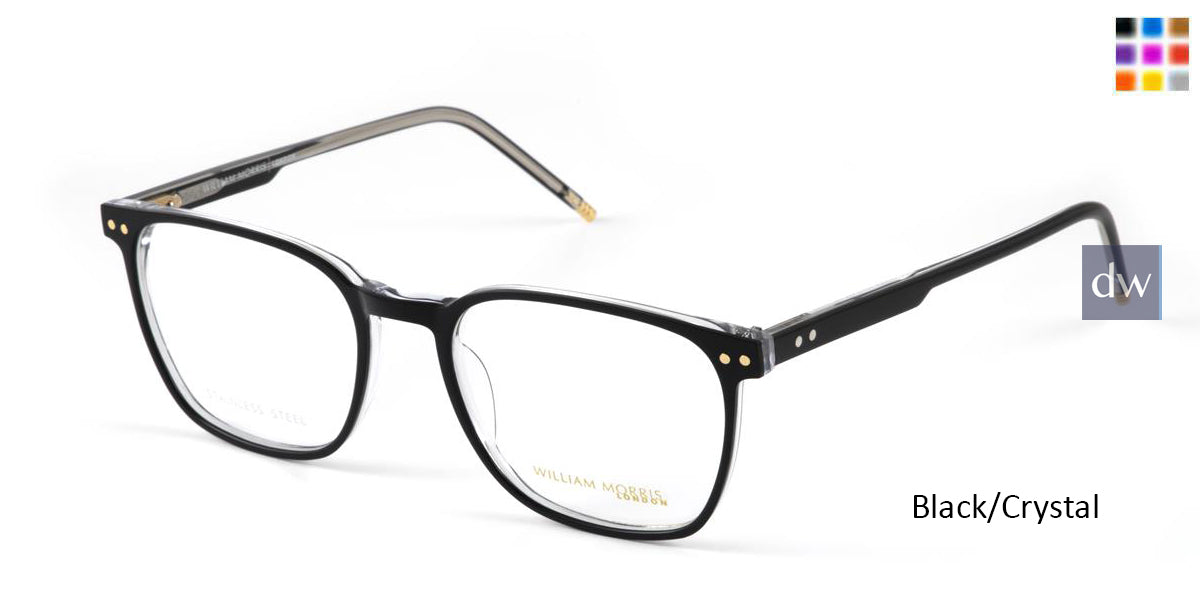Black/Crystal William Morris London WM50136 Eyeglasses.