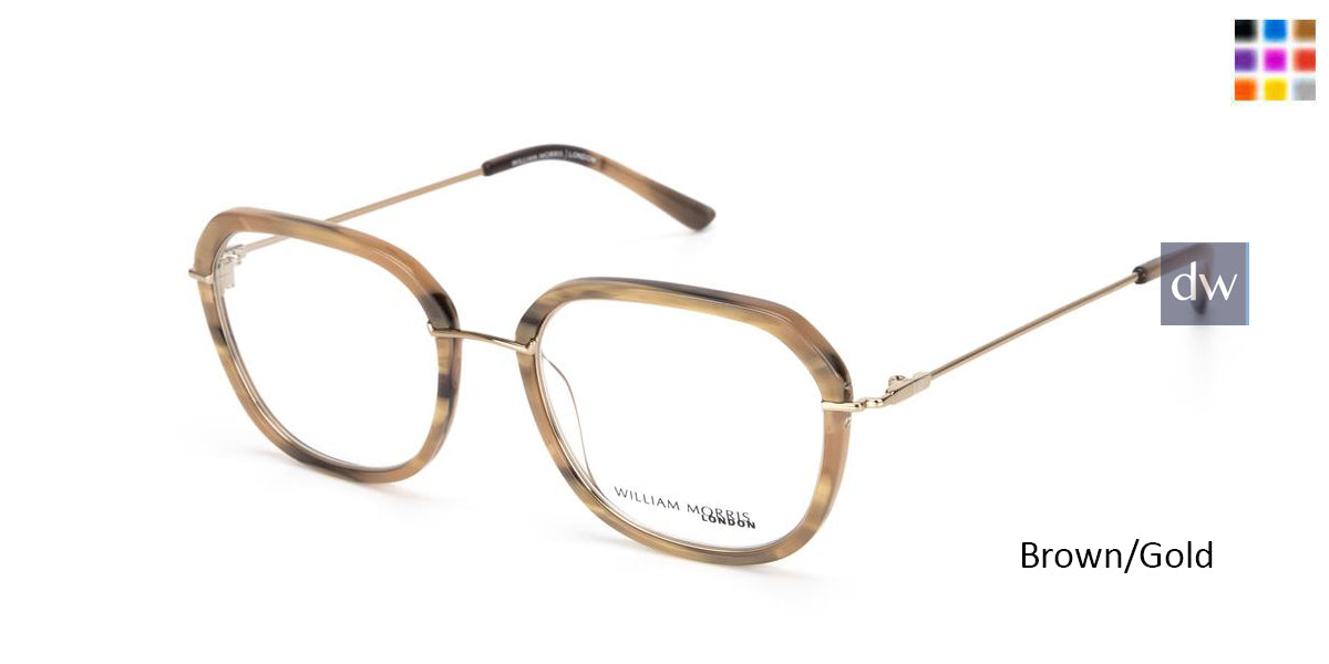 Brown/Gold William Morris London WM50142 Eyeglasses.