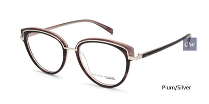 Plum/Silver William Morris London WM50143 Eyeglasses.