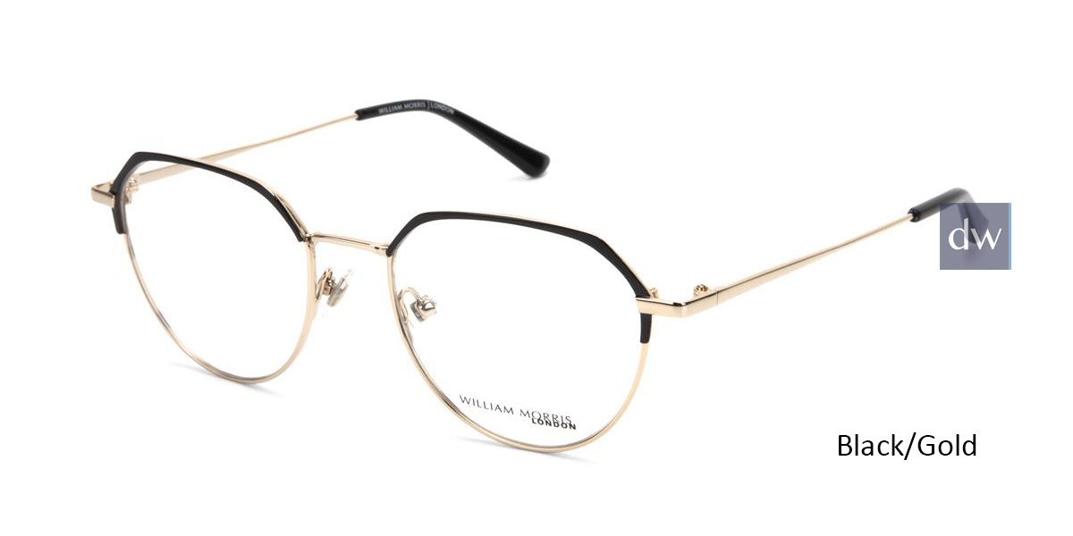 Black/Gold William Morris London WM50144 Eyeglasses.