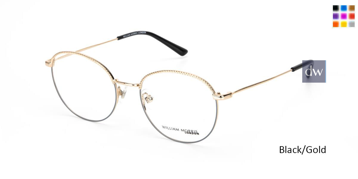 Black/Gold William Morris London WM50146 Eyeglasses.