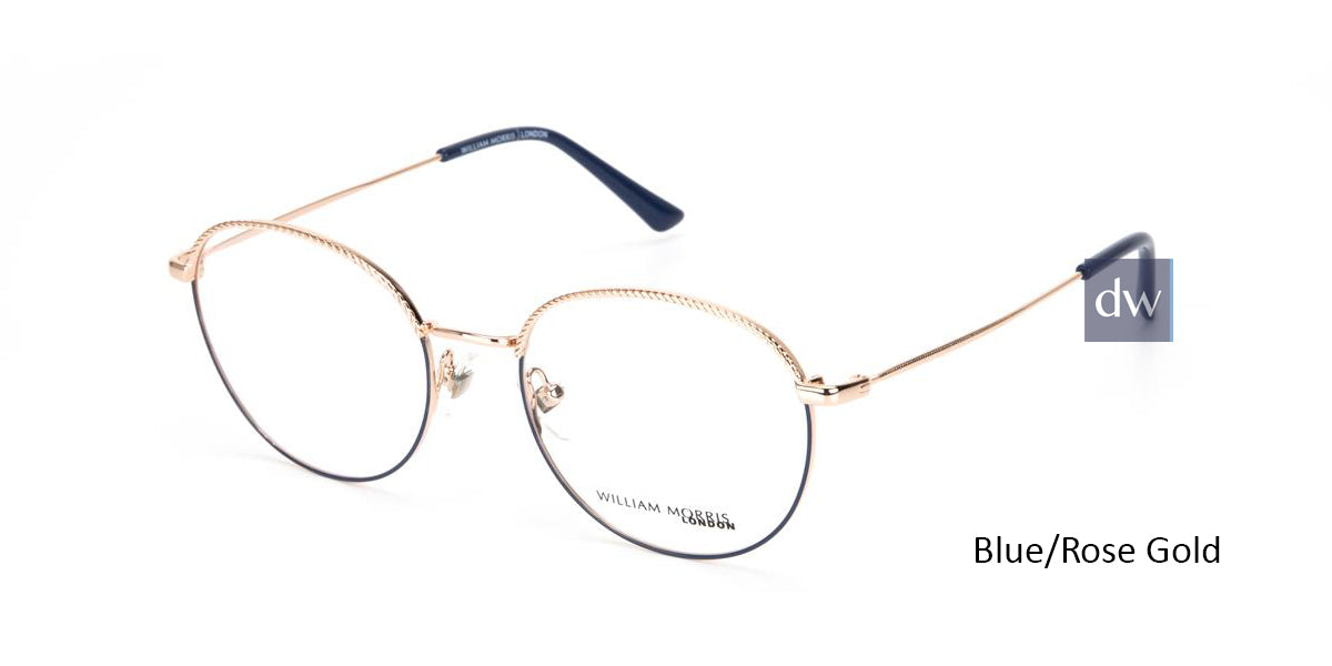 Blue/Rose Gold William Morris London WM50146 Eyeglasses.