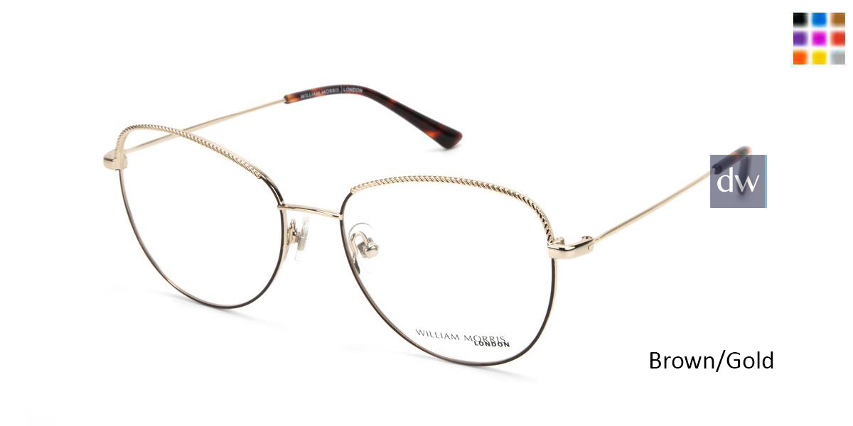 Brown/Gold William Morris London WM50147 Eyeglasses.