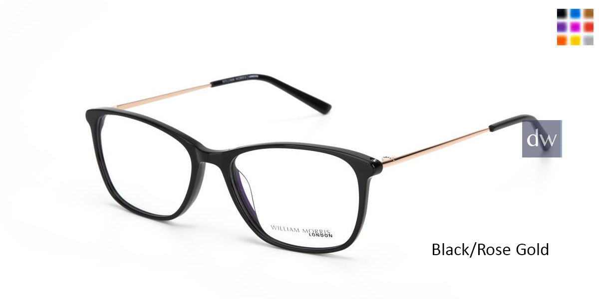 Black/Rose Gold William Morris London WM50152 Eyeglasses.