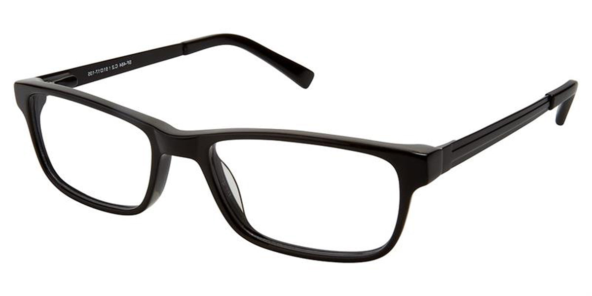 Black Superflex SF-484 Eyeglasses.