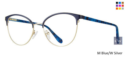 M Blue/W Silver Vivid Collection Vivid 407 Eyeglasses