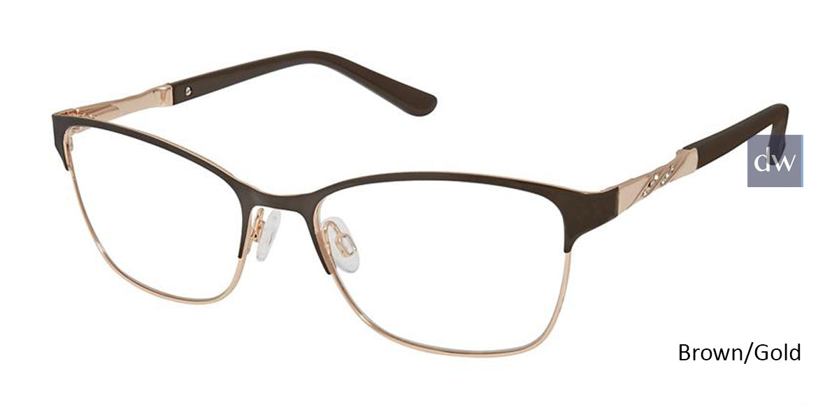 Brown Gold Superflex SF-537 Eyeglasses