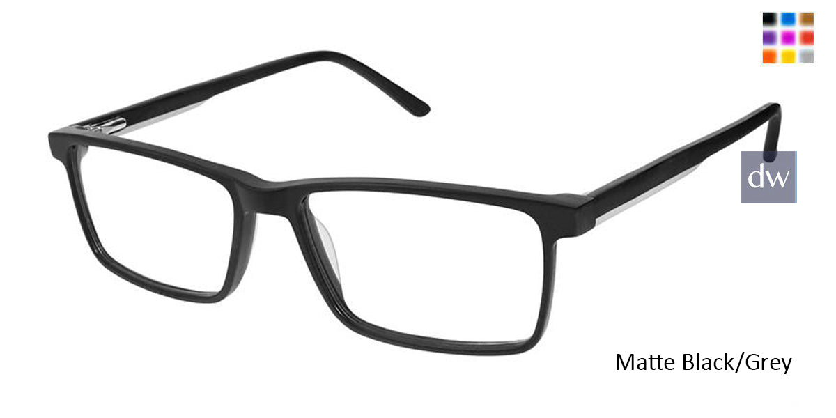 Matte Black Grey Superflex SF-541 Eyeglasses.