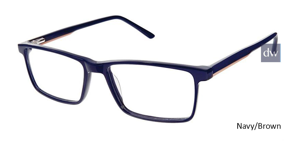 Navy Brown Superflex SF-541 Eyeglasses.