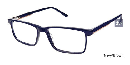 Navy Brown Superflex SF-541 Eyeglasses.