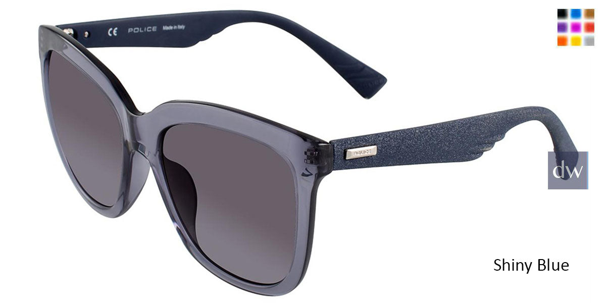 Shiny Blue Police SPL410 Sunglasses.