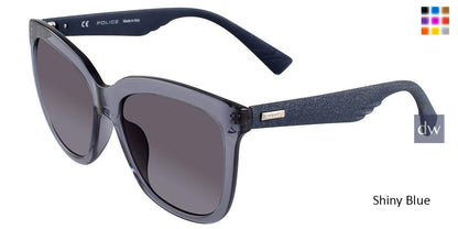 Shiny Blue Police SPL410 Sunglasses.