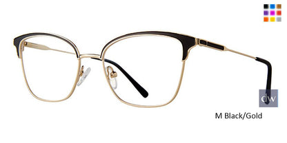M Black/Gold Vivid Collection Vivid 408 Eyeglasses