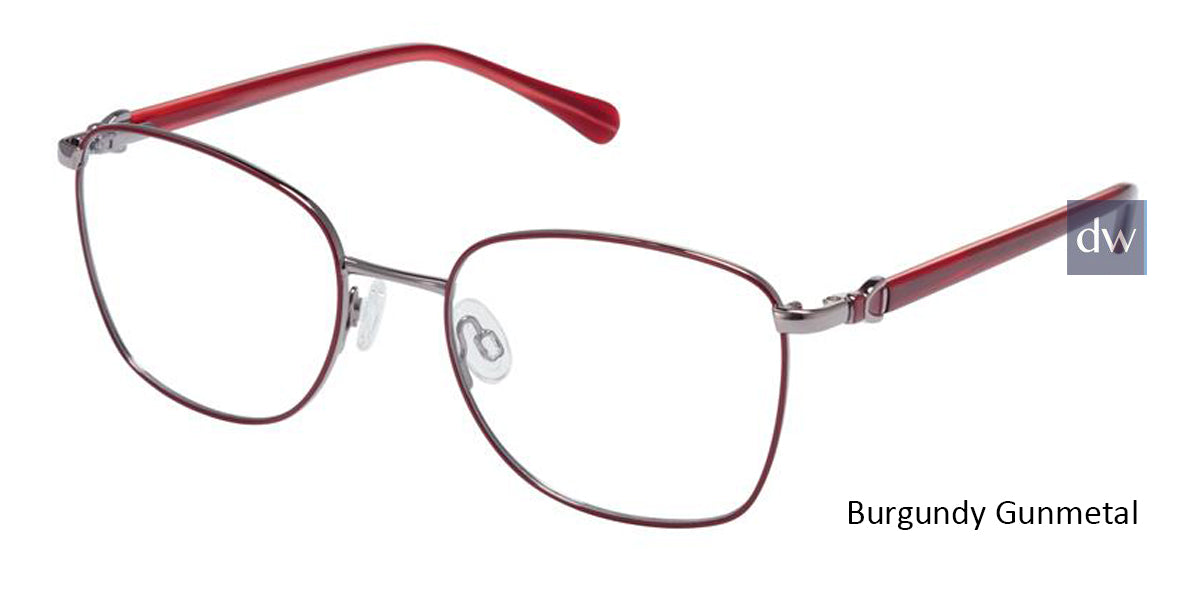 Burgundy Gunmetal Superflex SF-574 Eyeglasses.