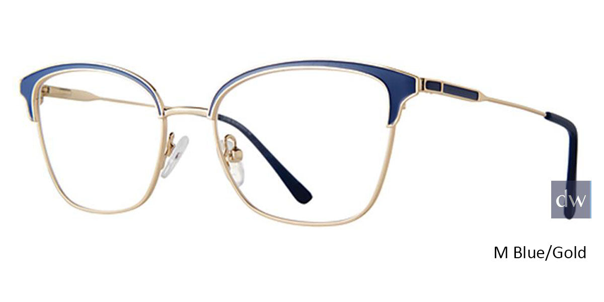 M Blue/Gold Vivid Collection Vivid 408 Eyeglasses